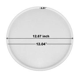 RESINWORLD 12'' Large Round Mold, 0.5'' Deep Tray Silicone Mold, Flat Serving Tray Board Mould for Resin Casting