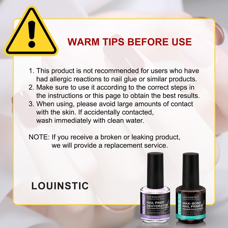 Nail Dehydrator 15ml, Acid-Free Nail Prep Dehydrate, Air-Dries in 3s