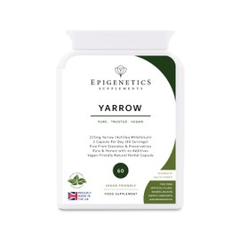 Yarrow 215mg | Natural Achillea Millefolium Herb Supplement | 60 Vegan Friendly Capsules UK Made | 1 Capsule Daily (2 Month Supply)