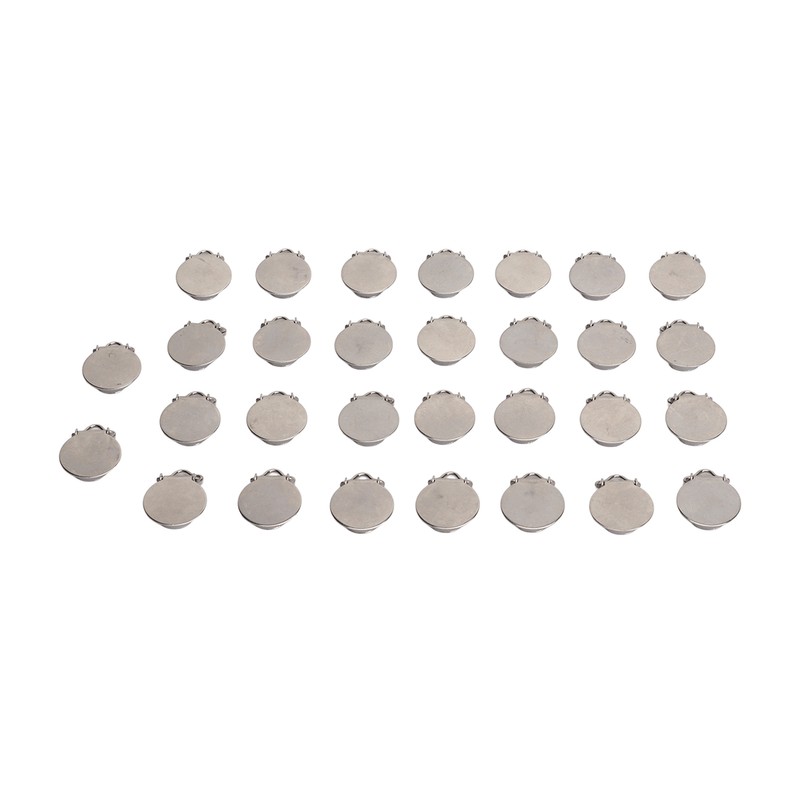 30pcs Metal Round Pacifier Clips for Toddler Rust Prevention Electroplated