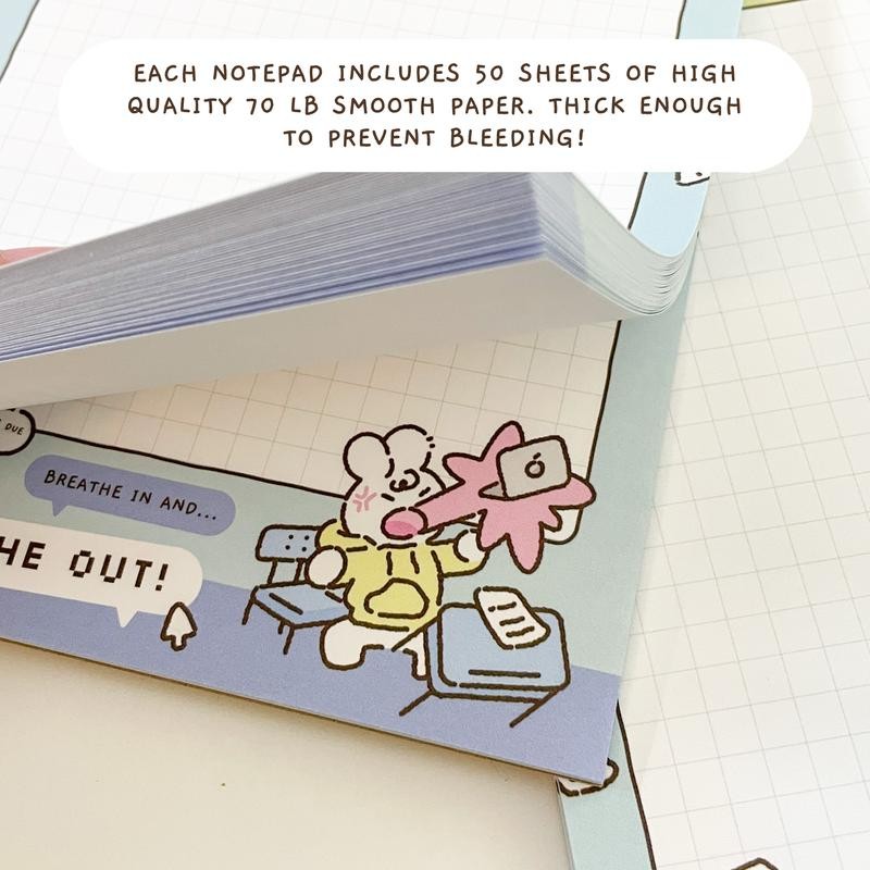 Breathe In Breathe Out Notepad - 5.5 x 8.5 in:_B-Grade
