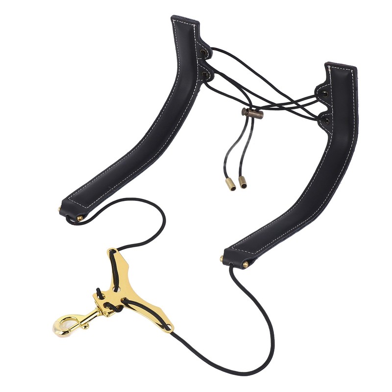 Saxophone Double Shoulder Strap Artificial Leather Length Adjustable Alto Tenor