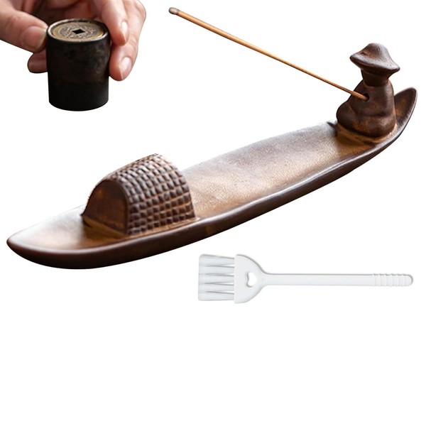 Pokmill Incense Holder Wood Incense Holder Horizontal Meditation Purification Incense