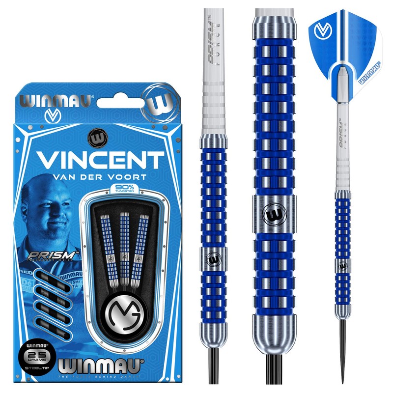 WINMAU Vincent Van Der Voort Tungsten Steeltip Darts Set 25g