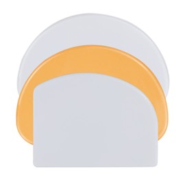 3 Stück Teigschaber Teigkarte Teigschneider Teigspachtel Teigschaberkarte BPA Frei PE-Kunststoff Flexibel Kuchenschaber, Scharfe Kante Ecken Silikon Teigschaber, Anti-Rutsch Teigkarte Silikon