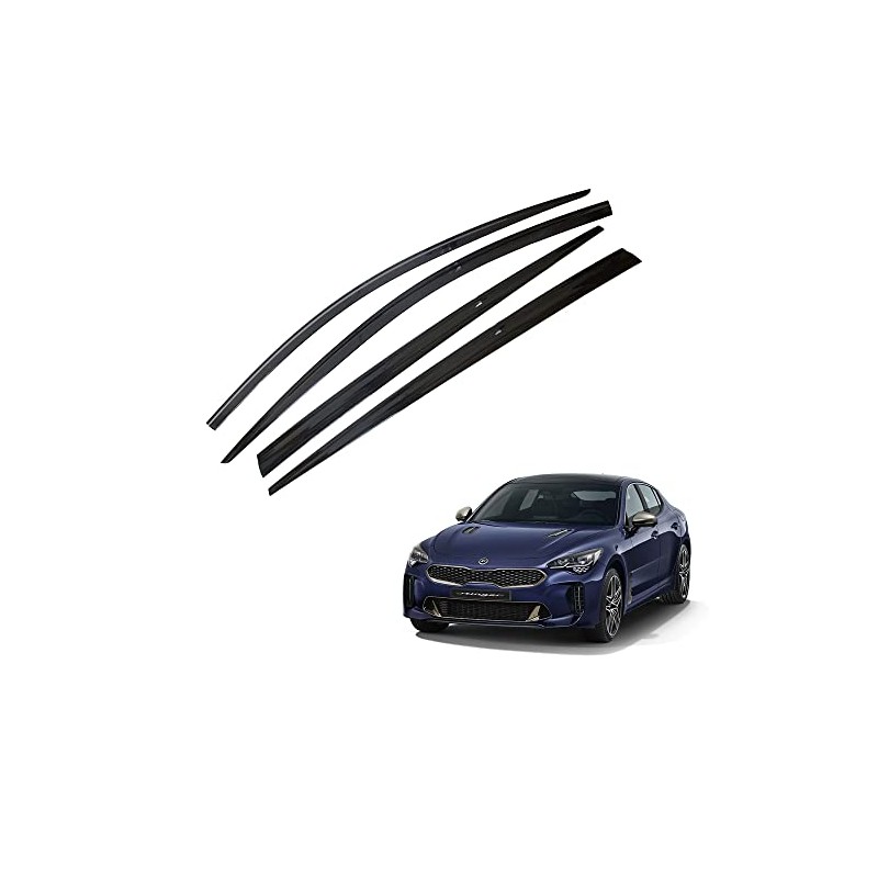 AUTO CLOVER Smoke Tinted Window Visor Sun Rain Vent Guard