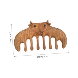 Gatuida 1Pc Sandalwood Gua Massage Comb Static Wide Tooth Hair Comb for Scalp Relaxation Promotes Relieves Fatigue Comfortable Massage Tool