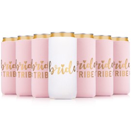 Prazoli Bachelorette Can Coolers - Slim (12) - Bridal Party Gifts & Decorations, Accessory