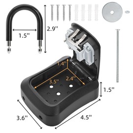 Cididu 2 Pack Key Lock Box for Outside, Wall Mount Lockbox for Keys with Code, Waterproof Key Safe Storage Box 4 Digit Combination, Portable Resettable Door Lock Box for Realtors Retail Store Garage