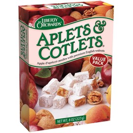 Liberty Orchards, Aplets & Cotlets Value Pack - Vegan, Fruit & Nut Chewy Candy - 8 Oz