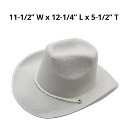 S&S Worldwide Unisex Kid's Color-Me Cowboy Hat Pk48, White
