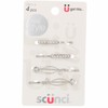 Scunci Real Style Hair Clips, 4 Ct