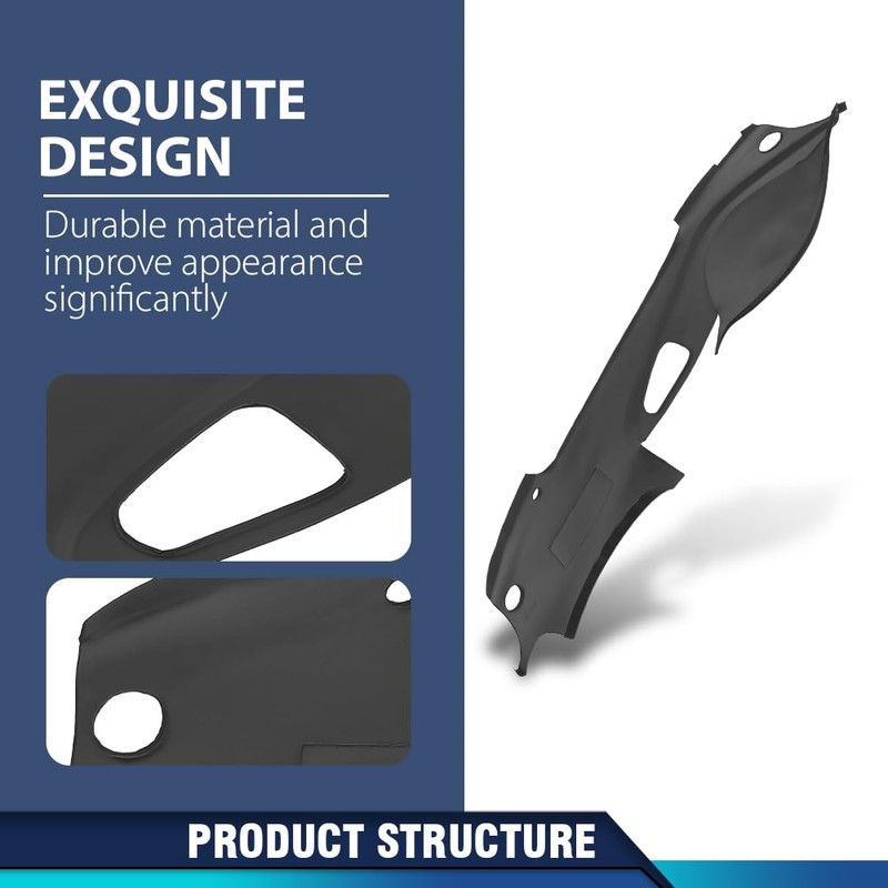 PIT66 TPE Dash Bezel Cover Dashboard Light Gray Compatible with