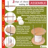 Wooden cheese press diameter 11.2 in and 2 cheese making