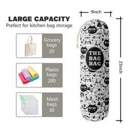 Grocery Bags Holder Organizer For Shopping Bags, Wall Mount Plastic Bags Storage Container Dispensers, Pet Lovers Home Kitchen Bags, The Bag Bag Grocery Bag Holder, Gifts For Women Cat Mom Dad (G-30)
