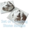 Smiling Stone Concrete Mould Set of 2 Garden Moulds