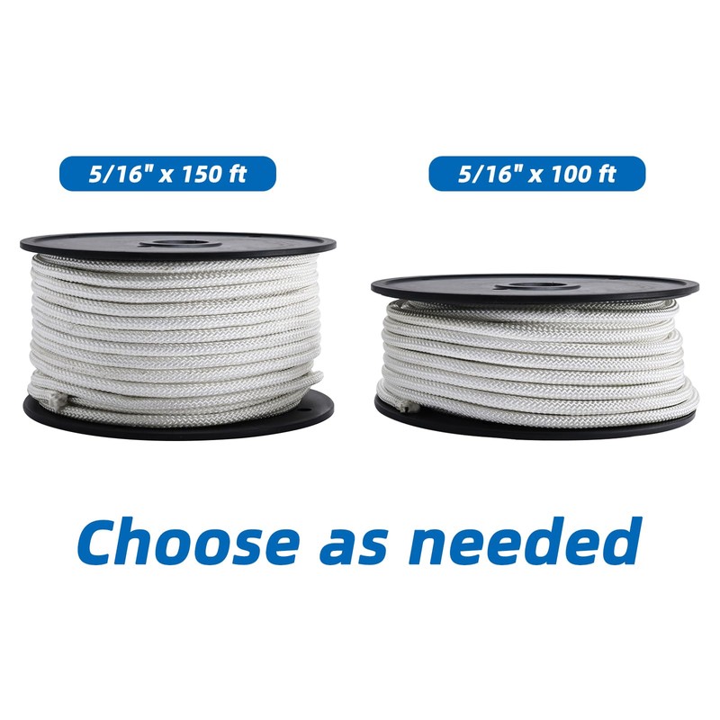 Artilife Flag Pole Rope,5/16" Wire Center Flagpole Rope,Braided Polyester Line