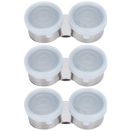 Joyzan Stainless Steel Palette Cup, Portable Double Dipper with Lid Art Oil Pot Artists Clip Cup Container Large Mouth Turpentine Solvent Mixing Can for Painting Watercolor Craft Drawing Supplies