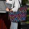CHAOS MONKEY Women Large Beach Bag Funny Colorful Dinosaur Pattern