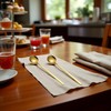 2 Pcs Gold 304 Stainless Steel Coffee Spoons, Stirring Spoons,