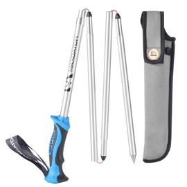 Maxcatch Foldable Wading Staff, T7075 Aluminum Wading Stick with Reinforced PVC-Coated Steel Cable & Secure Lock System