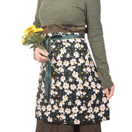 Love Potato Vintage Daisy Heavy-Duty Embroidery Fashion Womens Waist Apron Half Bistro Kitchen Cooking (Back)