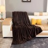 Home Must Haves Brown Full Size Solid Flannel Throw Plush