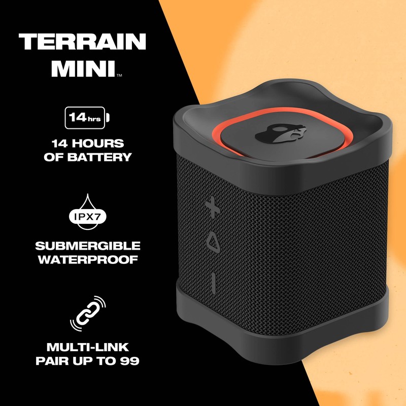 Skullcandy Terrain Mini Wireless Bluetooth Speaker - IPX7 Waterproof Portable
