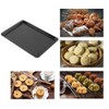 2 Pcs Black Carbon Steel Baking Trays, Large Rectangular Baking