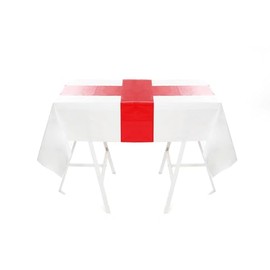 St George Tablecloth - Pack of 5 - England Flag Plastic Table Cover - St George's Day Party World Cup Tableware Decoration