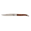 Fortessa Provencal Non-Serrated Steak Knife, 9.25-Inch, Dark Wood Handle, Set