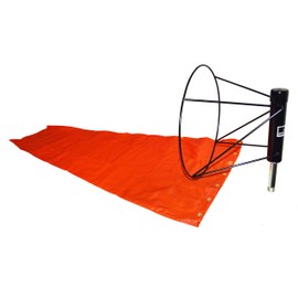 Airport Windsock Corporation 18" X 60" Orange Windsock with 18" Ball Bearing Frame USA Made