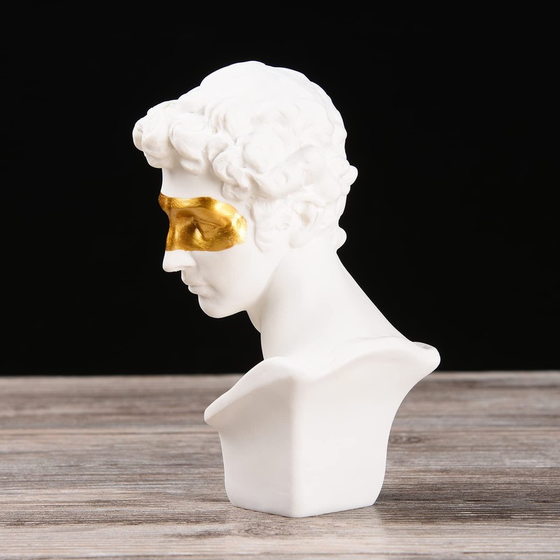 BRABUD Greek Mask David Man Bust Statue Resin Classic Roman