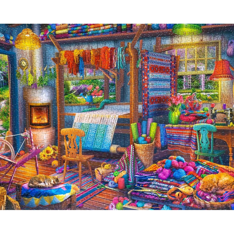 Springbok Weaver's Cottage 1000 Piece Jigsaw Puzzle for Adults Features