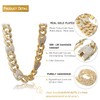 Halukakah Gold Chain for Men Iced Out,13MM Men's Cuban Link