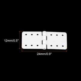 MECCANIXITY RC Hinges 1.1 Inch x 0.6 Inch Adjustable Model Airplane Remote Control Aircraft Wings Parts Square Plastic Loose-Leaf 16 Pcs