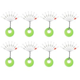 Milepetus Fishing Bobber Beads Stopper: 7 in 1 Silicone Transparent Fishing Float Sinker Stops