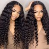 LHHUR Deep Wave Lace Front Wigs Human Hair 22 Inch