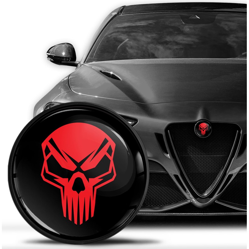 SkinoEu Compatible with Alfa Romeo Emblem Badge Bonnet/Boot 74 mm