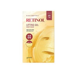 Gudaletal 흑당근 비타A 레티놀 탄력 리프팅 마스크 4매 기획 x2 Carrot Honey Vitamin A Retinol Elasticity Lifting Mask 4 Pieces Set x2