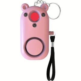 Detektor für versteckte Kameras – 3-in-1 Privatsphäre – Persönlicher Alarm 130 dB und Vibrationssensor – Tragbare Sicherheit für Reisen und Hotels (Rosa)