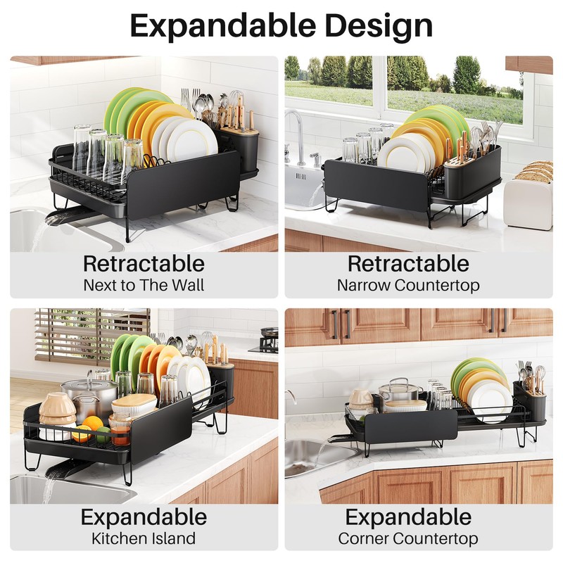SNTD Dish Drying Rack - Large Dish Racks for Kitchen
