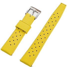 Nixiamy Rubber Watch Strap 20mm 22mm Quick Release Tropical Style Universal Rubber Watch Band Replacement band Strap for Men Women (Yellow, 20mm)