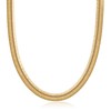 Barzel 18K Gold Plated Flat Herringbone Snake Chain Necklace for