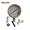Malida Stainless Water Pressure Test Gauge, Water Pressure Detector for