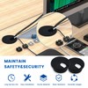 SDTC Tech 3-Pack 1 inch Desk Hole Wire Grommet Black