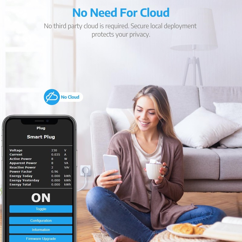 SMARTERCURRY Smart Tasmota Mini Socket | WiFi ESP32 Series Plug