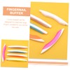 FOMIYES 5pcs Arch Shaped Frosted Nail Files Acrylic Nail Buffering