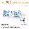 ChicSilver March Birthstone Earrings for Women 925 Sterling Silver Small