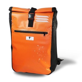 Red Loon Waterproof Messenger Backpack Made of Truck Tarpaulin - Robust Bicycle Backpack in Orange